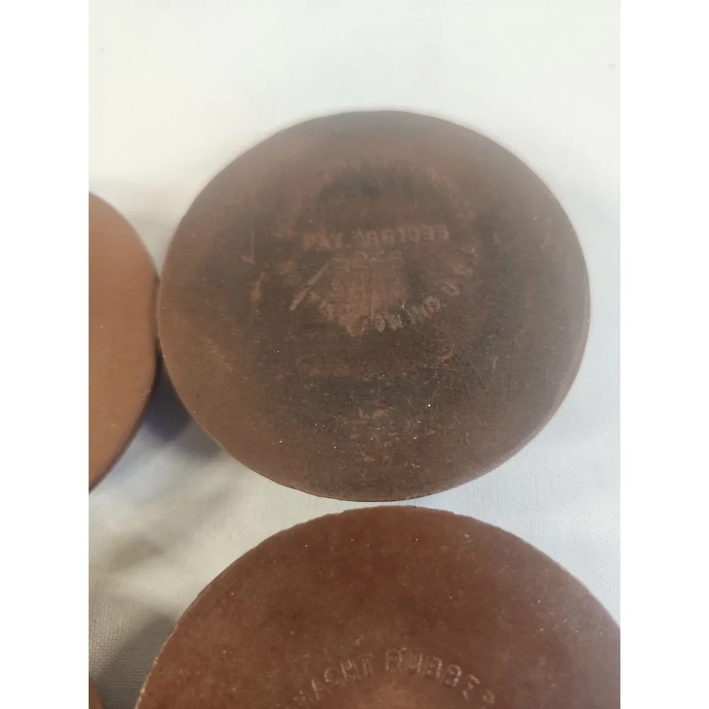 Set Of 4 Vintage Daisy Schacht Rubber Furniture‎ Caster Cups Prevents Sliding